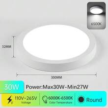 CANMEIJIA 1 đèn trần LED, ánh sáng trắng mát 6000K-6500K, nhiệt độ màu, màu trắng, kích thước tấm có thể điều chỉnh, thích hợp cho phòng tắm/phòng/bếp, điện áp 85V-265V - Đèn trần bảng LED - Xem 13
