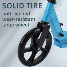 1pc Minimalist One-Click Folding Portable Kick Scooter, Front Shock Absorber Design, Adult Outdoor Portable Scooter