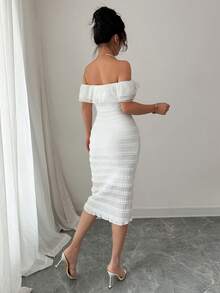 A New Summer Dress For 2025, Featuring A One-Shoulder Shoulder, Lotus Leaf Sleeves And A Hip-Hugging Style