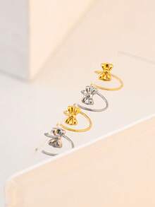 4/1Piece Multi-Style 20G Nose Ring Stud Earrings Surgical Steel Nose Stud Inlaid With Shiny CZ Flower Nose Piercing Jewelry Women's Nose Ring,Softening Treatment Is Adjustable , 7mm Various Nose Sleeve Kits Include Star Shape, Circular CZ, Various Styles, Free To Match Nose Sleeve Jewelry, Gifts For Friends Valentine's Day Gifts, Mom, Mother's Day, Gifts - -multiple Styles - View 8