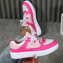Comfortable Sneakers For Men And Women,White And Pink Lightweight  For Men And Women, Suitable For Walking And Commuting - Hot Pink - View 4