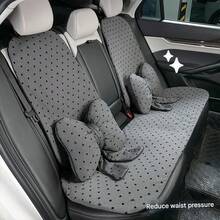 Easypie Selection 四季通用汽车座椅垫，波点蝴蝶结设计，透气舒适，时尚奢华，驾驶座垫，优雅精致的风格，展现独特的女性魅力 - 灰色 - 查看 3