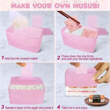 4PCS/Set Onigiri Mold Rice Mold Musubi Maker Kit Musubi Maker Press Classic Triangle Rice Ball Mold Maker Sushi Mold For Lunch Bento And Home DIY - Yellow - View 6