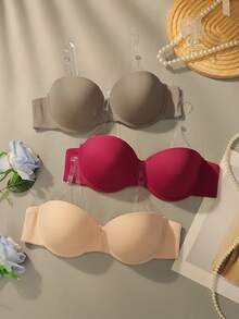 قطعة واحدة، بنطلون داخلي للنساء منسق سيدة بحمالات غير مرئية ذو حزام أمامي بسيط وملائم