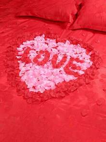 1000/500/100 件彩色爱情浪漫温暖丝绸玫瑰人造花瓣婚礼派对鲜花装饰玫瑰用品、情人节、礼物 - 酒紅色 - 查看 2