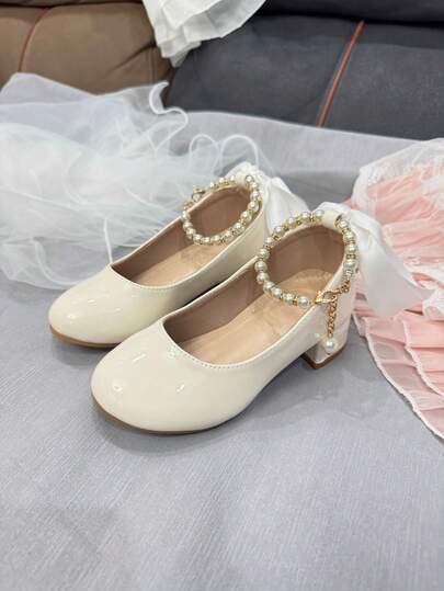 Minimalist Kids High Heel Dress Shoes, Basic Flats Suitable For Girls Music Stage Piano Birthday Party, Elegant
