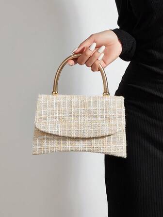 Glittering Handbag, Captivating, Elegant, Refined, Quietly Luxurious Glittery Gold, Luxurious Evening Bag For Party Girls, Ladies, Brides, Perfect For Prom, Wedding, Ball, Dinner/Gala, Matching With Wedding Dresses, Formal Dresses, Ball Gowns, Birthday Dresses, Perfectly Matching With Prom Dresses For Women, Prom Accessories,Sequin Dress Women,Sparkly Dress,Elegant Dresses For Women, Elegant Prom Bag