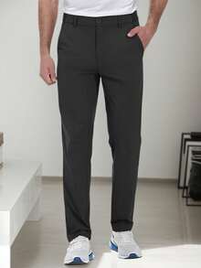 SANOPY Mens Golf Pants Stretch Work Dress Pants  Quick Dry Lightweight Casual Comfy Trousers With Pockets - màu đen - Xem 1