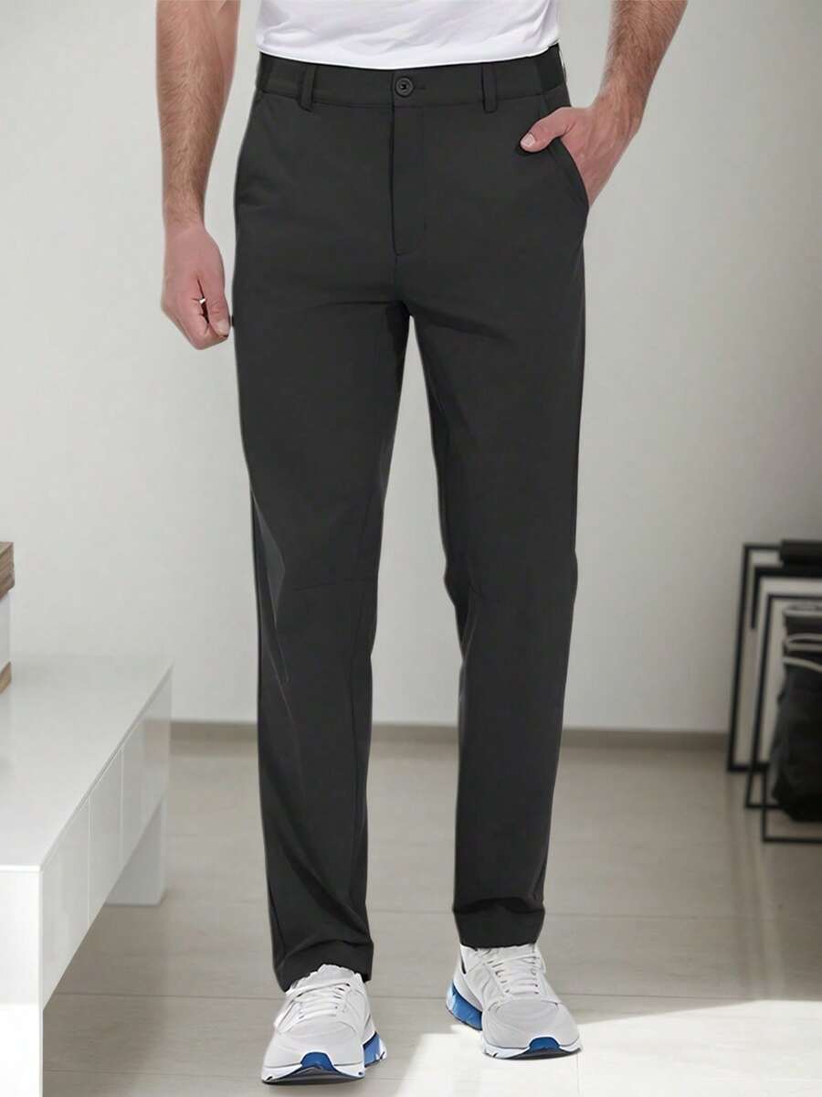 SANOPY Mens Golf Pants Stretch Work Dress Pants  Quick Dry Lightweight Casual Comfy Trousers With Pockets - màu đen - Xem 1