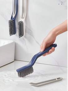 Cepillo para juntas del piso, cepillo para el piso del baño, cepillo de limpieza del baño, cepillo duro, herramienta de limpieza manual para ranuras de piscinas y bañeras
