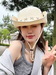 1 顶新款美式复古帽子，适合男士徒步旅行、户外活动、钓鱼和防晒。 - 漁夫帽 - 查看 2