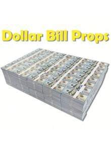 仿真100美元道具钞票，11.2厘米*4.6厘米规格；仿真100美元道具钞票，30*15毫米规格；仿真迷你100美元道具钞票，可用于节日折纸、派对氛围营造、情人节等场合；11.2厘米*4.6厘米花束纸道具钞票 - 彩色 - 查看 2