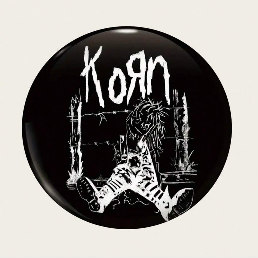 1pc 4.4cm/1.73inch Pattern Pin Badge, Button Badge, Suitable For Attaching On Clothing, Bags, Backpacks, A Fun Gift For Friends And Family - Black - View 1