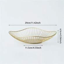 1PC Giá để giỏ đựng trái cây 3 tầng, Bát đựng trái cây bằng sắt trang trí, Khay đựng trái cây bằng dây kim loại, Khay đựng để bàn, Giá để rau, Bánh mì, Đồ ăn nhẹ, Bát đựng trái cây hiện đại dùng trong nhà bếp và gia đình (Màu vàng) - Vàng - Xem 11