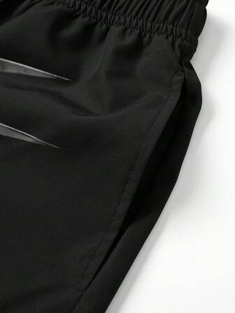 Men's Summer Sports Shorts With Statue Of Liberty Print, Drawstring And Pockets, Casual Workout Shorts