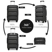 Hard-Shell Suitcase Set 14/20/24/28 Inches With Beauty Case – 4-Piece Trolley Suitcase Set Made Of Polypropylene With TSA Lock, 360° Wheels And Telescopic Handle – Also Available As Individual Suitcase - 黑色 - 查看 2