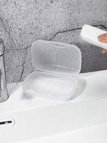 1pc Waterproof Portable Plastic Sealed Soap Box Back To School - Multicolor - View 1