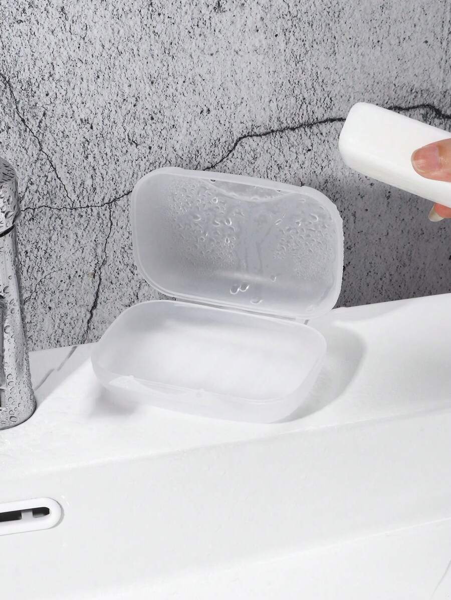 1pc Waterproof Portable Plastic Sealed Soap Box Back To School - Multicolor - View 1