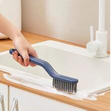 Cepillo para juntas del piso, cepillo para el piso del baño, cepillo de limpieza del baño, cepillo duro, herramienta de limpieza manual para ranuras de piscinas y bañeras