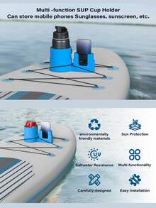 1pc Outdoor Kayaking Waterproof Phone/Drink Holder Mount For Surfboard - Multicolor - View 8