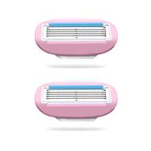 jifuli Ferramenta de Depilação Manual de Maiô Bikini Feminino com Lâminas de Aço Inoxidável de 5 Camadas, Lâmina de Barbear Substituível e Segura