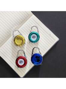 1pc Mini Keychain Tape Measure 2m Steel Tape Measure Delicate Small Steel Ruler Multipurpose Steel Tape Measure Gift Ruler