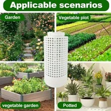 1 pezzo Compostiera in PVC salvaspazio per il compostaggio dei vermi, adatta per piccoli vasi e giardini, in materiale plastico rotondo a prova di odori, ideale per la cura del prato, tubo per il compostaggio del tè di vermi, laghetto per gamberi, aiuola di fiori, drenaggio del fondo dello stagno dei pesci, rotondo a prova di odori, ideale per la cura del prato - Tubo per il compostaggio del tè di vermi, filtro per laghetto, drenaggio del fondo dell'acquario, con coperchio a vite, tubo per il compostaggio dei vermi per l'orto - Salvaspazio, bianco - Perfetto per il giardino e la cura del prato