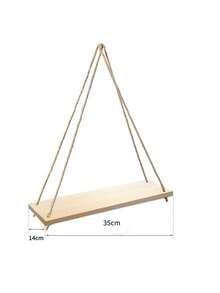 1 pieza Colgador de pared minimalista de macramé, tabla de almacenamiento tejida a mano estilo bohemio, estantería decorativa de pared para decoración del hogar, decoración interior, decoración de habitación, decoración de pared - Multicolor - Ver 8