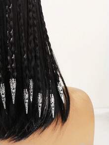 20 件金色辫子珠发饰，节日发饰，发夹，发夹 - 銀色 - 查看 1