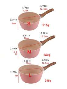 1 件迷你粉色平底锅，不粘牛奶/雪锅，带木柄 - 适用于电磁炉和炉灶，便携式迷你砂锅，非常适合宿舍、露营、家庭和办公室厨房 - 易于清洁 - 粉色 - 查看 2