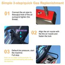 Arrancador portátil de coche con compresor de aire, luz LED de emergencia y batería externa - Carga rápida para teléfonos, portátiles, coches, camiones, autocaravanas y talla grande - Incluye bolsa de almacenamiento, cargador de batería de vehículo | Batería compacta | Características avanzadas, arrancador portátil de batería de coche