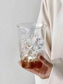 1 件/2 件创意高硼硅玻璃杯，简约透明咖啡或牛奶杯，返校季