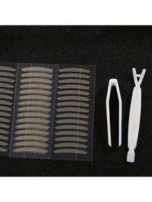 双眼皮贴，与原装相同，可调节，自然隐形，持久，适合初学者，超粘 - 裸色 - 查看 3