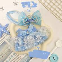 10cm Flower Girl Clothes Starfish Body Normal Blythe Doll Clothing 10cm Blue Princess Dress (Doll Not Included) - Multicolor - View 7