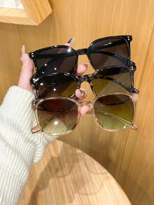 1/3 piezas de gafas de moda clásicas con montura completa y estampado de guepardo multicolor de plástico geométrico para mujer, diseño popular, ideal para festivales musicales, fiestas, salidas y accesorios de playa. - Multicolor - Ver 14