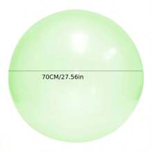 1pc Inflatable Bubble Ball - Transparent TPR Water-Filled Pat Ball For Outdoor Fun, Beach Play & Parties - Durable & Easy To Inflate - Perfect For Family Activities & Party Games