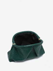Bolso de playa de ganchillo retro estilo mujer Sia, de gran capacidad con patrón de conchas marinas, decoración con remache rojo Angola, cartera plisada con cierre de mano a juego para el día a día, fiestas y outfits