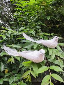 2/6/12 件人造小鸟花园装饰、户外景观配件 - 白色 - 查看 5