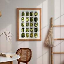 1 件，墙面艺术，复古海报，泡菜罐 | 趣味复古美食家居海报 | 客厅餐厅墙面艺术 | 家居装饰 | 厨房吧台推车泡菜 | 绿白相间，无框 - 彩色 - 查看 5