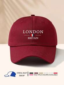1 件男女通用夏季防紫外线伦敦图案棒球帽，可调节时尚休闲透气太阳帽，百搭日常穿着 - 棒球帽 - 查看 14