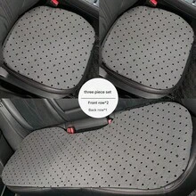 Easypie Selection 四季通用汽车座椅垫，波点蝴蝶结设计，透气舒适，时尚奢华，驾驶座垫，优雅精致的风格，展现独特的女性魅力 - 灰色 - 查看 5