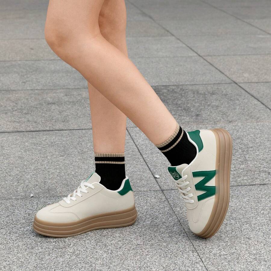 WEIDE Zapatillas Deportivas Cómodas Para Mujer, Diseño Funcional y Elegante - Beis - Ver 1