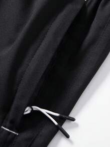 3-Counts Men's Summer Thin Ice Silk Quick-Dry Bermuda Shorts With Loose Straight Fit And Brand Logo Print