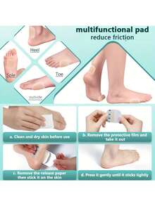 1/5/10 件水泡绷带、水泡垫凝胶水泡垫、水胶体密封创可贴、硅水凝胶水泡垫套装 - 超舒适、防摩擦足部护理贴片，带有粘性凝胶套，用于保护脚跟和脚趾，适用于鞋子和运动鞋，男女通用，可重复使用、透气、防汗 - 彩色 - 查看 2