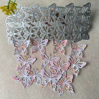 1pc Elegant Metal Butterfly Shape Cutting Die, Suitable For Scrapbooking, Embossing, Photo Decoration, Great For DIY Crafts, Albums And Cards, Intricate Butterfly Design, Metal Surface, Butterfly Decor