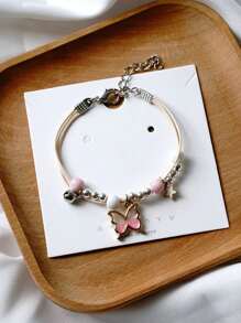 Dos pulseras hermosas con forma de estrella de mar y horario de Jiayu Ceramics, una pareja de pulseras, un regalo para tu ser querido. Las pulseras se pueden extender y contraer libremente en tamaño. Son perfectas para regalar a amigos, parejas, padres o como pequeños regalos para fiestas en verano
