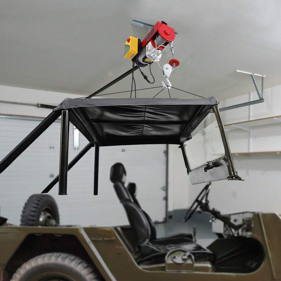 Electric Hoist, 2200 Lbs 120V Electric Winch With 328 Ft Wireless & 14 Ft Wired Remote Control, 40 Ft Single Cable Lifting Height, Single/Double Slings, Lift Hoist For Garage Warehouse Factory - US A Type Plug(110-127V) - View 1