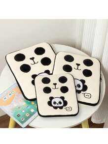 1pc 11/13/15-Inch Cartoon Embroidered Panda Ipad Inner Liner Bag Laptop Bag Apple Pro Storage Bag, Suitable For Girls And Students School Supplies,Back To School