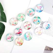 12Pcs Glass Strong Magnetic Refrigerator Magnet Fridge Sticker,Cute Flamingo Fridge Magnets Decoration For Crafts,Strong Fridge Magnets For Kitchen, School,Office Whiteboard, Cabinet And Dishwasher