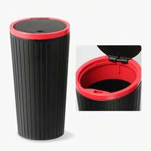 No More Messy Cars! Car Trash Can With Secure Lid, Anti-Spill & Odor Blocking, Ideal For Food Waste & Daily Use" - 黑色 - 查看 7